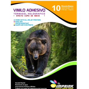 VINILO TORNASOL ADHESIVO HOLOGRAFICO EFECTO COPO DE NIEVE