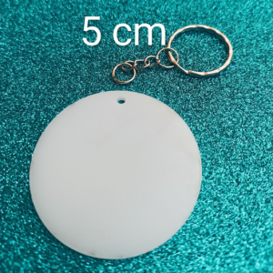 DOCENA LLAVERO CIRCULAR 5 CM BLANCO SUBLIMABLE