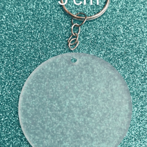 DOCENA LLAVERO CIRCULAR 5 CM TRANSPARENTE SUBLIMABLE
