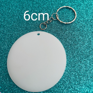 DOCENA LLAVERO  6 CM BLANCO SUBLIMABLE