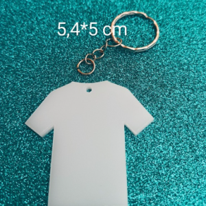 DOCENA LLAVERO CAMISETA SUBLIMABLE BLANCO