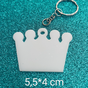 DOCENA LLAVERO CORONA SUBLIMABLE BLANCO