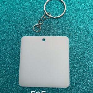 DOCENA LLAVERO CUADRADO SUBLIMABLE BLANCO