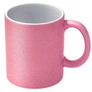 TAZA GLITTER ROSA 11 ONZAS