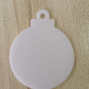 PACK 5 ESFERAS NAVIDEÑAS BLANCAS SUBLIMABLE POR AMBAS CARAS