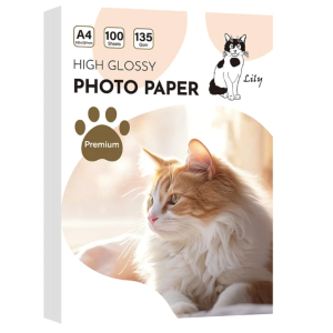PAPEL FOTOGRÁFICO GLOSSY 135GR 100 HOJAS