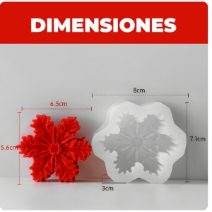 MOLDE SILICONA COPO DE NIEVE AROMATERAPIA VELAS 8 X 7,1 CM