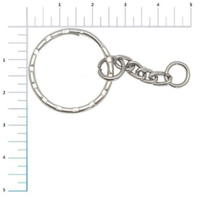 PACK 10 ARGOLLAS DE LLAVERO NIQUELADA 25 MM CON ARGOLLA DE UNIÓN