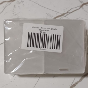 PACK 20 MARCADOR PARA MOCHILA TRANSPARENTE 80*60MM