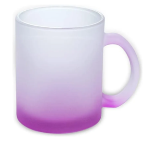 TAZA EMPAVONADA MORADA, 11 ONZAS