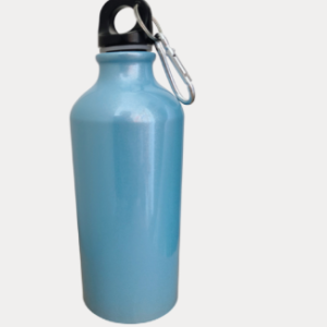 BOTELLA PERLADA MOSQUETÓN 6OOML CELESTE