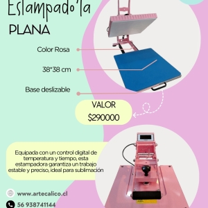 ESTAMPADORA PLANA 38X38 COLOR ROSA