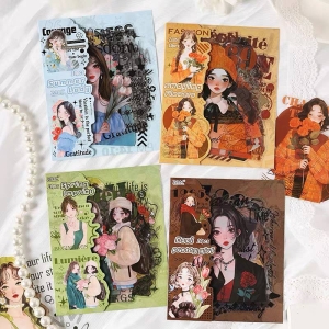 STICKERS MUJER COREANA