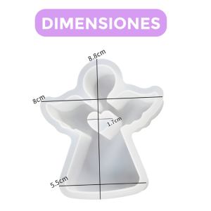 MOLDE SILICONA ANGELITO AROMATERAPIA VELAS 8,8X8 CM