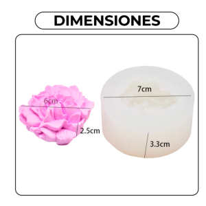 MOLDE SILICONA PARA RESINA EPÓXICA JABÓN VELAS FONDANT FORMA DE FLOR CLAVE 3D