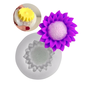 MOLDE SILICONA PLANTA GIRASOL AROMATERAPIA VELAS