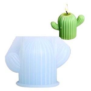 MOLDE SILICONA VELAS Y JABONES CACTUS 3D DIY RESINA