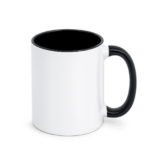 TAZA 11 OZ INTERIOR Y ASA NEGRA