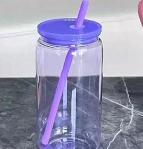 VASO ACRÍLICO MORADO TIPO LATA DE 16OZ PARA DTF UV y vinilo