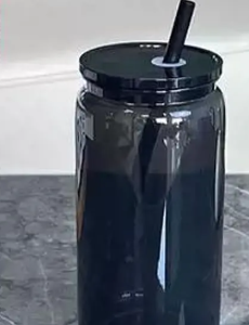 VASO ACRÍLICO NEGRO TIPO LATA DE 16OZ PARA DTF UV Y VINILO