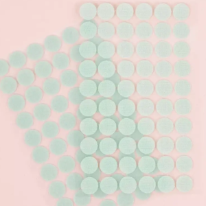SET DE 60 VELCROS VERDES CIRCULARES 15 MM
