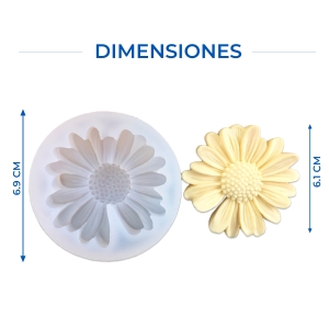 MOLDES SILICONA VELAS RESINA FORMA MARGARITA PEQUEÑA