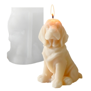 MOLDE SILICONA PERRITO SABUESO AROMATERAPIA VELAS 8 X 6 CM
