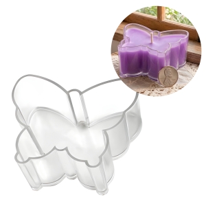 PORTA VELAS 10PCS PLÁSTICO TRANSPARENTE MARIPOSA: 4,9 CM X 3 CM
