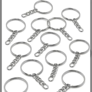 PACK 100 ARGOLLAS DE LLAVERO NIQUELADA 25 MM CON ARGOLLA DE UNIÓN