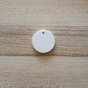DOCENA LLAVERO CIRCULAR 1.9 CM BLANCO SUBLIMABLE