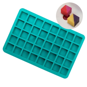 MOLDE SILICONA JABON CUADRADADOS PEQUEÑOS WAX MELTS 40 RANURAS